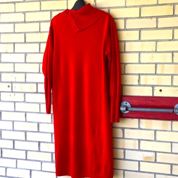 Carlisle Sport Red Shift Lambswool Knit Dress - Large - Picture 2 of 8